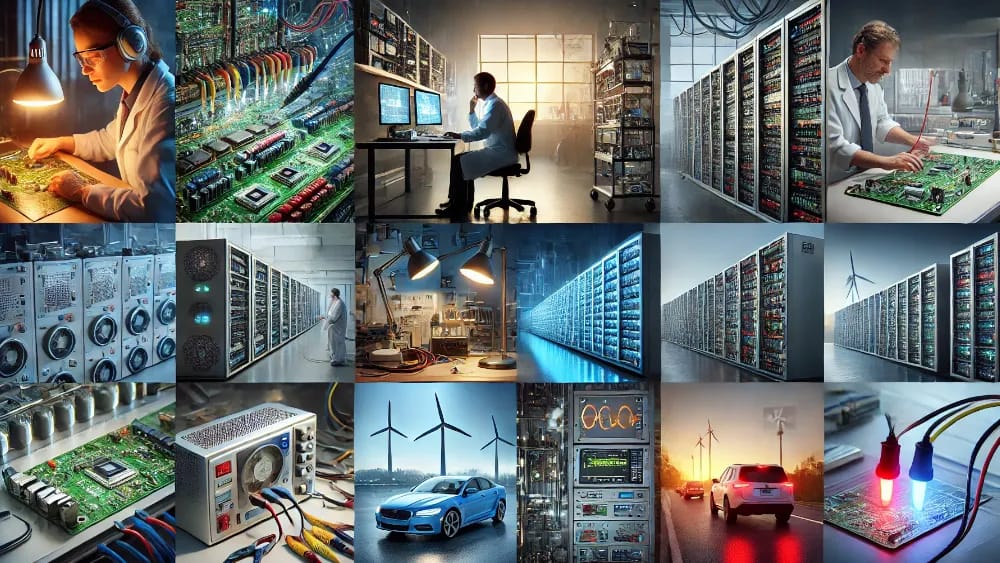 a-collage-images-showing-dc-power-supply-applications-across-a-range-of-industries---dc-power-supply-applications-in-various-industries