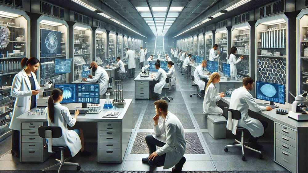 a-group-of-diverse-scientists-working-together-in-a-top-secret-laboratory---streamlining-your-lab-operations