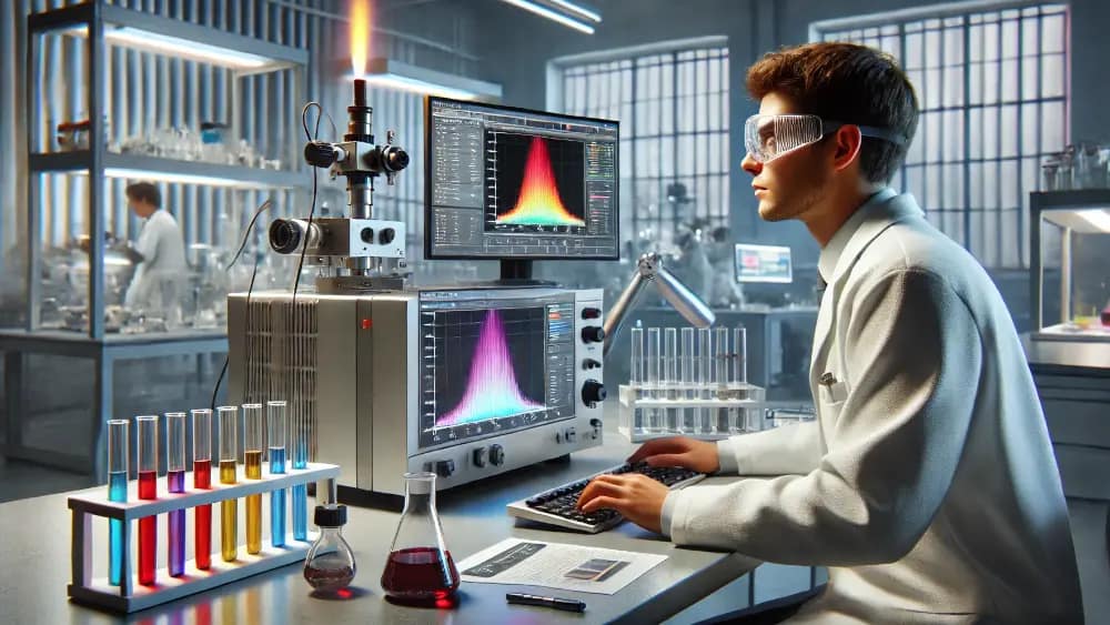 a-scientist-analyzing-emission-spectra-in-a-modern-lab-setting---analyzing-the-emission-spectra