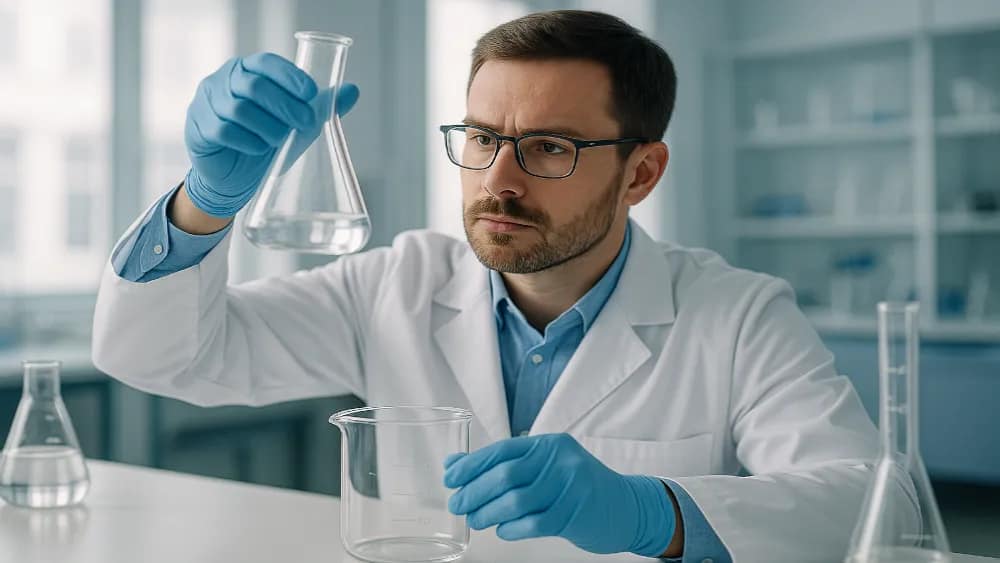 a-scientist-in-a-brightly-lit-laboratory-picking-the-proper-glassware-to-use-for-a-project---the-secret-weapon--choosing-the-right-glassware-every-time