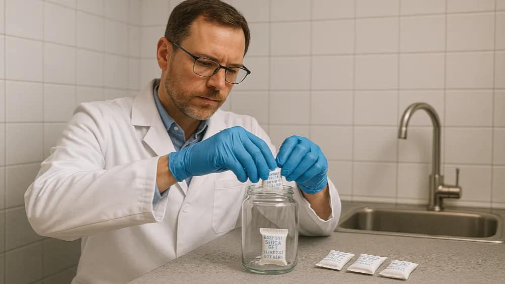 a-scientist-reusing-desiccant-bags-to-drain-moisture-from-the-air---advanced-applications--specialized-desiccant-uses