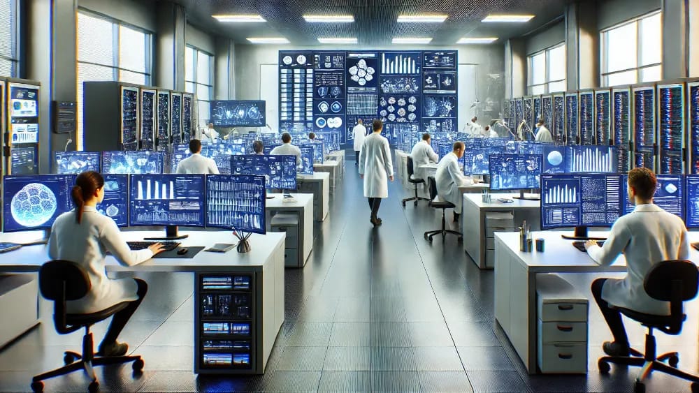 scientists-working-at-advanced-computer-stations-with-multiple-monitors-displaying-complex-data-sets---idea-4--enhance-data-management-and-analysis