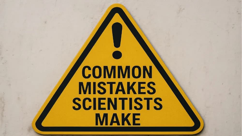 a-warning-sign-that-says-common-mistakes-scientists-make---common-mistakes-even-experienced-scientists-make