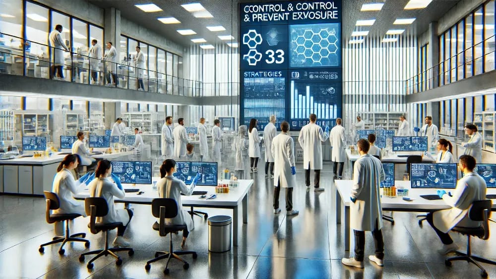 a-modern-lab-with-scientists-discussing-strategies-to-control-and-prevent-exposure---strategies-to-control-and-prevent-exposure