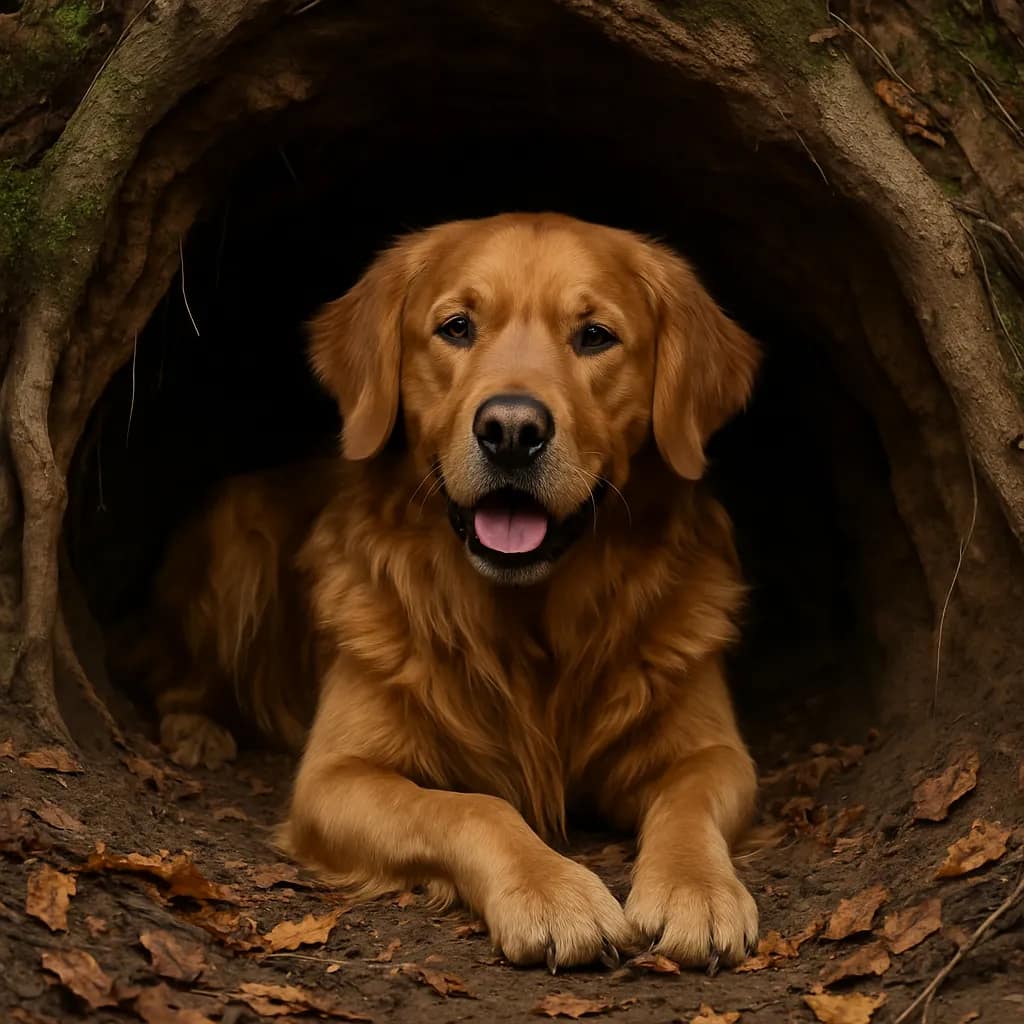 a-dog-resting-in-the-hole-in-a-tree---the-den-animal-instinct