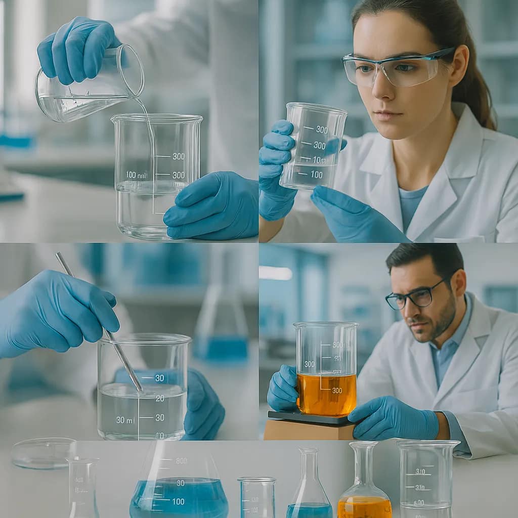 a-collage-of-scientists-using-beakers-in-their-proper-scientific-applications---when-should-you-actually-use-a-beaker