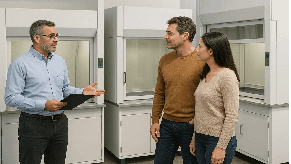 customers-shopping-for-fume-hoods---choosing-the-right-fume-hood-for-your-needs