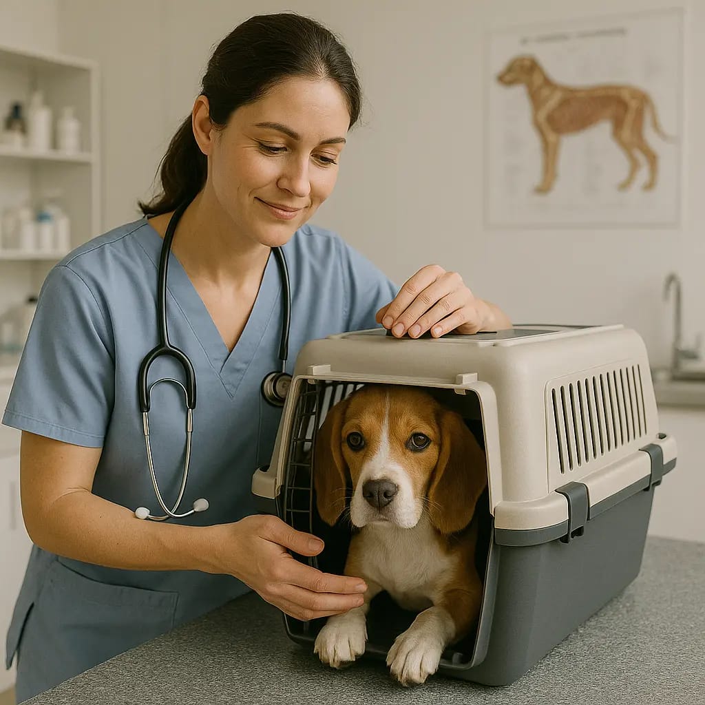 a-veterinarian-facilitating-care-for-a-dog---benefit-5-facilitating-veterinary-care-and-travel