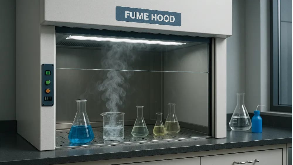a-fume-hood-in-operation-improving-the-lab-air-quality-in-a-lab---improving-air-quality-in-your-workspace
